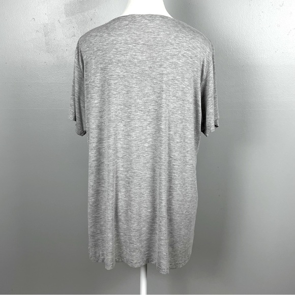 Smallshow modal spandex blend scoop neck heather gray nursing top, size XL. - Picture 5 of 8